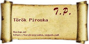 Török Piroska névjegykártya