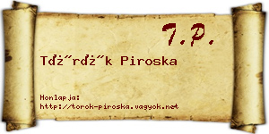 Török Piroska névjegykártya