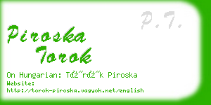 piroska torok business card